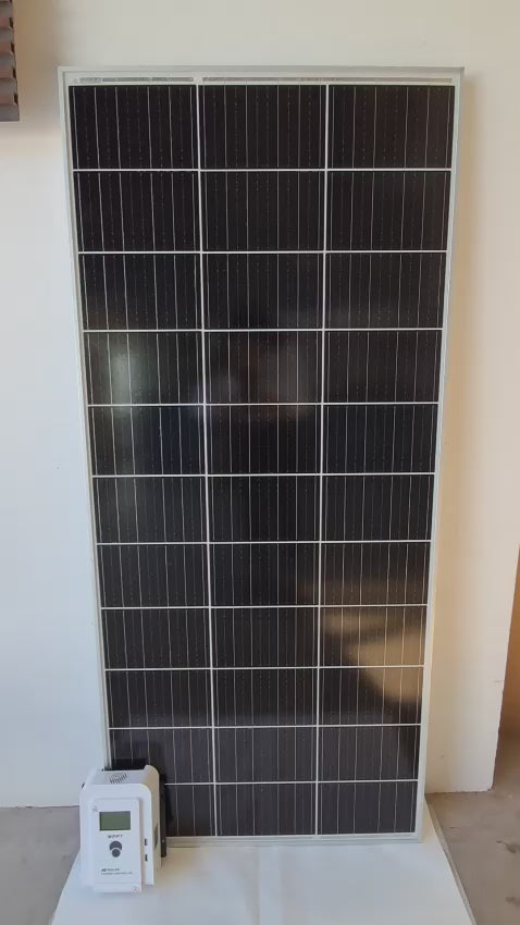 Kit panel solar 200W 12V con regulador MPPT 30A negro FeelPower Feelsecure